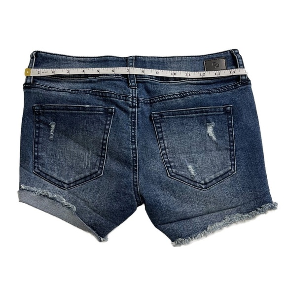 CELEBRITY PINK Juniors' Mid-Rise Roll-Cuff Basic Brixton Denim Shorts - 5/27 - Picture 7 of 10